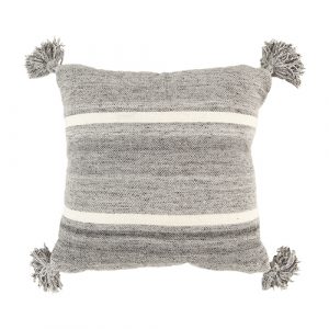 Grey/white wool cushion 50x50cm