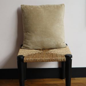 beige velvet cushion 50x50 cm