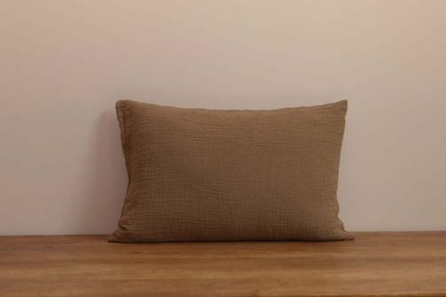 Brown cotton cushion